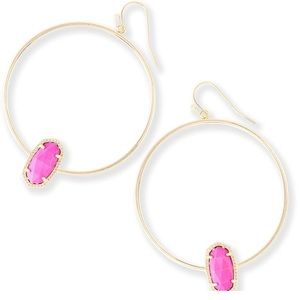 Kendra Scott Elora gold and pink hoops
